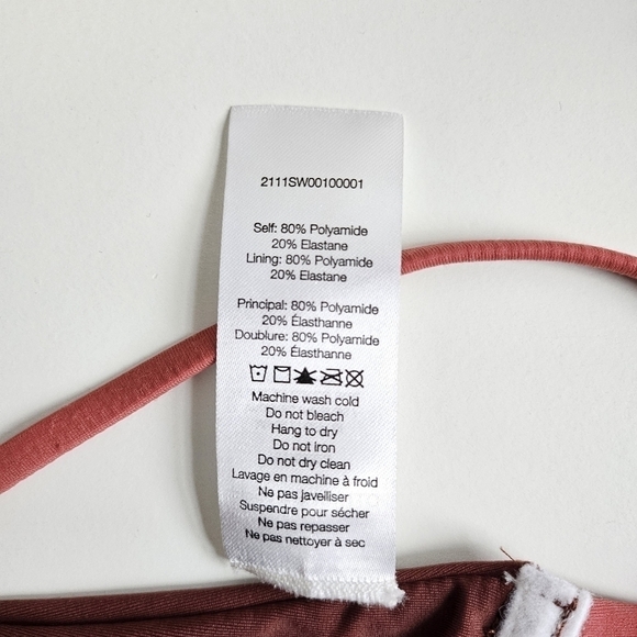 New Veronica Beard Dyer Underwire Colorblock Rose/Brown Bikini Top NWT Small - Picture 10 of 10